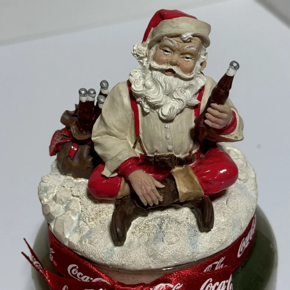 New Coca-Cola Coke Santa Candle Topper With Scented Jar Candle Open Box Unused